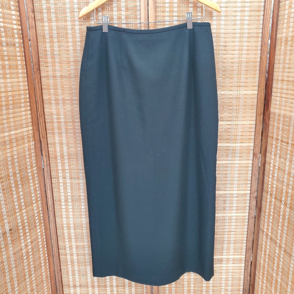 ♧ Vintage Evan Picone Wool Midi Fully Lined Pencil Skirt Size 14
